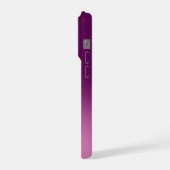 Chic Purple Ombre Nom Lettre initiale Monogramme (Côté gauche)