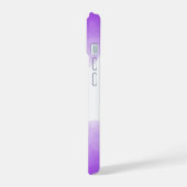 Chic Purple Ombre Nom Lettre Monogram coque iphone (Côté gauche)