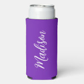 Chic Purple Personalized Name Handwritten Script (Seltzer Achterkant)