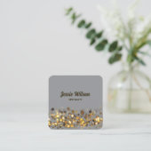 Chic QR Code licht glitter bling professional Vierkante Visitekaartje (Staand voorkant)