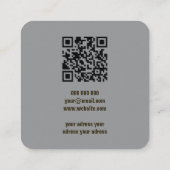 Chic QR Code licht glitter bling professional Vierkante Visitekaartje (Achterkant)