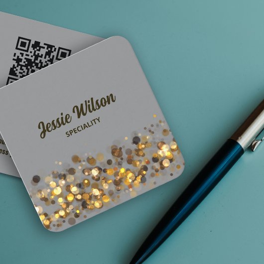 Chic QR Code licht glitter bling professional Vierkante Visitekaartje