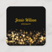 Chic QR Code licht glitter bling professional Vierkante Visitekaartje (Voorkant)