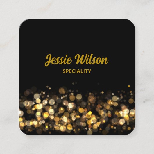 Chic QR Code licht glitter bling professional Vierkante Visitekaartje (Voorkant)