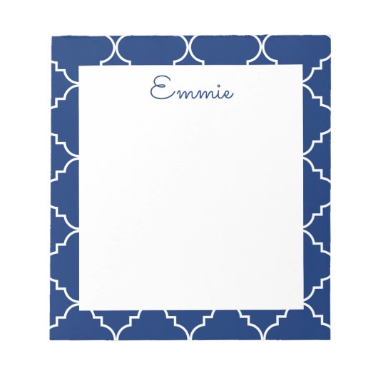 Chic Quatrefoil - Aangepast Notitieblok (Voorkant)