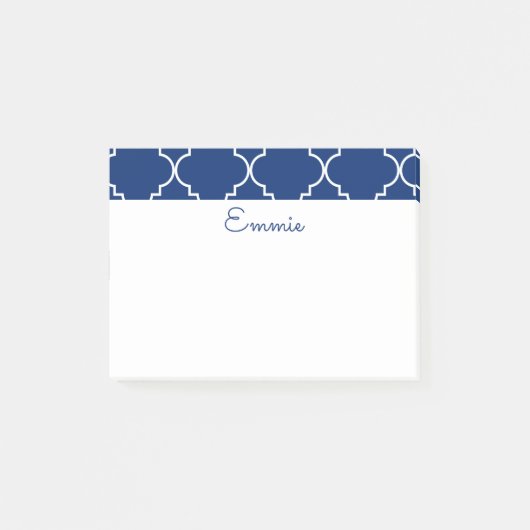 Chic Quatrefoil Gepersonaliseerd Post-it Notitiebl Post-it® Notes (Voorkant)