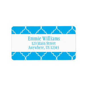 Chic Quatrefoil Return Address Labels