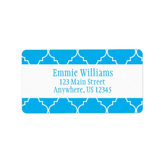 Chic Quatrefoil Return Address Labels (Voorkant)