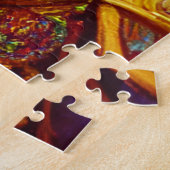 Chic Queen Elizabeth II Royal Blue en Red Legpuzzel (Zijkant)