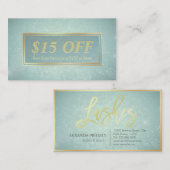 Chic rabais Coupon maquillage Beauté Salon Bleu Or (Devant / Derrière)