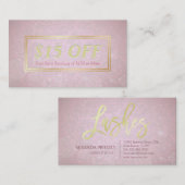 Chic rabais Coupon maquillage Beauté Salon Or rose (Devant / Derrière)