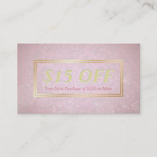 Chic rabais Coupon maquillage Beauté Salon Or rose (Devant)