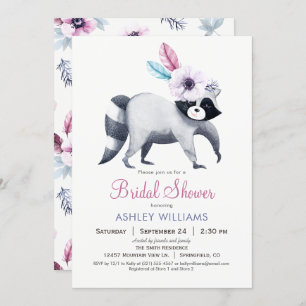 Chic Raccoon Invitation de la douche nuptiale