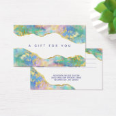 Chic Rainbow Fire Opal Business Gift Kaart (Bureau)