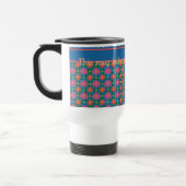 Chic Rangoli Fleurs et Polkas sur Blue Travel Mug (Gauche)