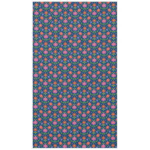 Chic Rangoli Fleurs Pois sur nappes bleues