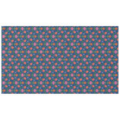 Chic Rangoli Fleurs Pois sur nappes bleues (Devant (Horizontal))