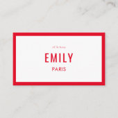 Chic Red Beauty / Mode QR Code Carte de visite (Devant)