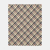 Chic Red Beige Black White Pset Stripes Pattern Fleece Deken (Voorkant)