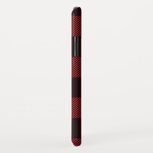 Chic Red & Black flatel Monogram geplakt Case-Mate iPhone Case (Achterkant/rechts)