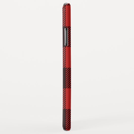 Chic Red & Black flatel Monogram geplakt Case-Mate iPhone Case (Achterkant/rechts)