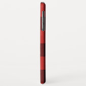 Chic Red & Black flatel Monogram geplakt Case-Mate iPhone Case (Achterkant/links)