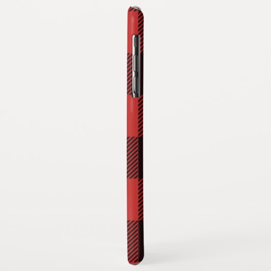 Chic Red & Black flatel Monogram geplakt Case-Mate iPhone Case (Achterkant/links)