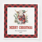 Chic Red black Western napkins for Christmas table Servet (Voorkant)