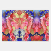 Chic Red Blue Wrapping Paper Sheets (Voorkant)