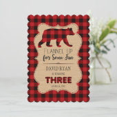 Chic Red Buffalo gespeeld Verjaardag DRIE Custom Kaart (Staand voorkant)