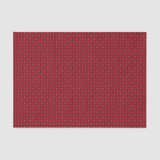 Chic Red- en Gold Pattern-document Tissuepapier (Voorkant)
