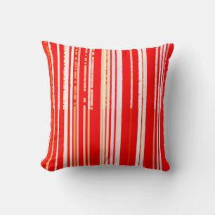 Chic Red en White Stripes Kussen