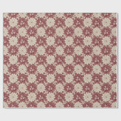 Chic Red Floral Cadeaupapier (Vlak)