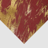 Chic Red Gold Faux Marmer Tissuepapier (Detail)
