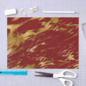 Chic Red Gold Faux Marmer Tissuepapier (Craft)