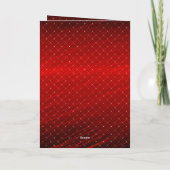 Chic Red Gold Squares twevoudig huwelijk (Achterkant)