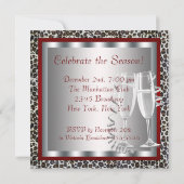 Chic Red High Heel Schoenen Kerstfeest Kaart (Achterkant)