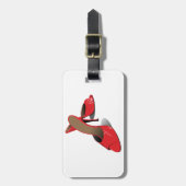 Chic Red High Heels Glamoureuze Stiletto Mode Bagagelabel (Voorkant verticaal)