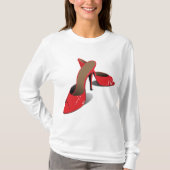 Chic Red High Heels Glamoureuze Stiletto Mode T-shirt (Voorkant)