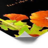 Chic Red Hollyhocks poster d'entreprise personnali (Coin)