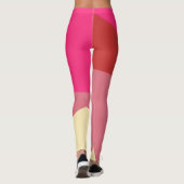 Chic Red met Cream Angles Leggings (Achterkant)