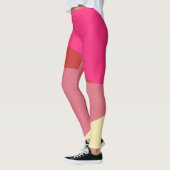 Chic Red met Cream Angles Leggings (Links)
