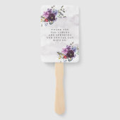 Chic Red Pink Peony Sage Foliage Weddenschap Bedan Handwaaier (Achterkant)