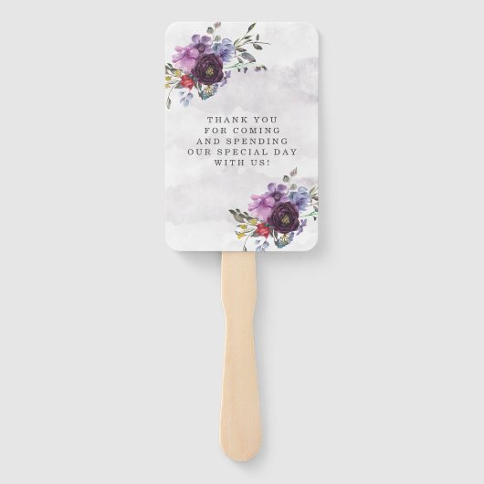 Chic Red Pink Peony Sage Foliage Weddenschap Bedan Handwaaier (Achterkant)