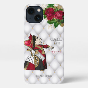 Chic Red Queen of Hearts iPhone 13 Hoesje
