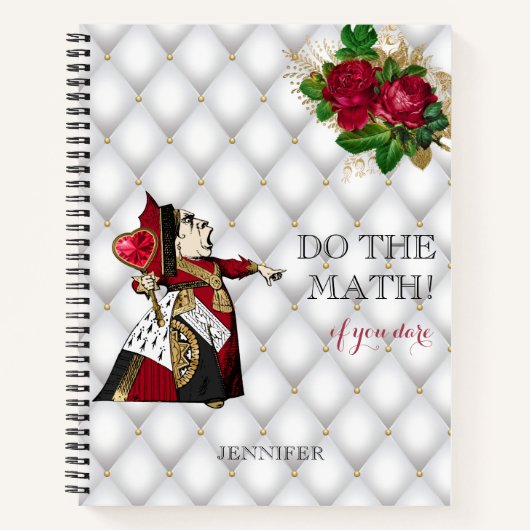 Chic Red Queen of Hearts  Notitieboek (Voorkant)