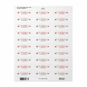 Chic Red Robin Waterverf Handgeschreven naam Typo Etiket (Full Sheet)