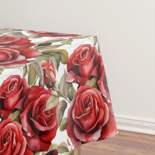 Chic Red Roses tafelkleed (Voorbeeld)