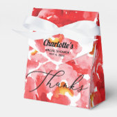 Chic Red Roses Vrijgezellenfeest Bedankdoosjes (Voorkant Zijde)