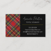 Chic Red Tartan Pset Visitekaartje (Voorkant)